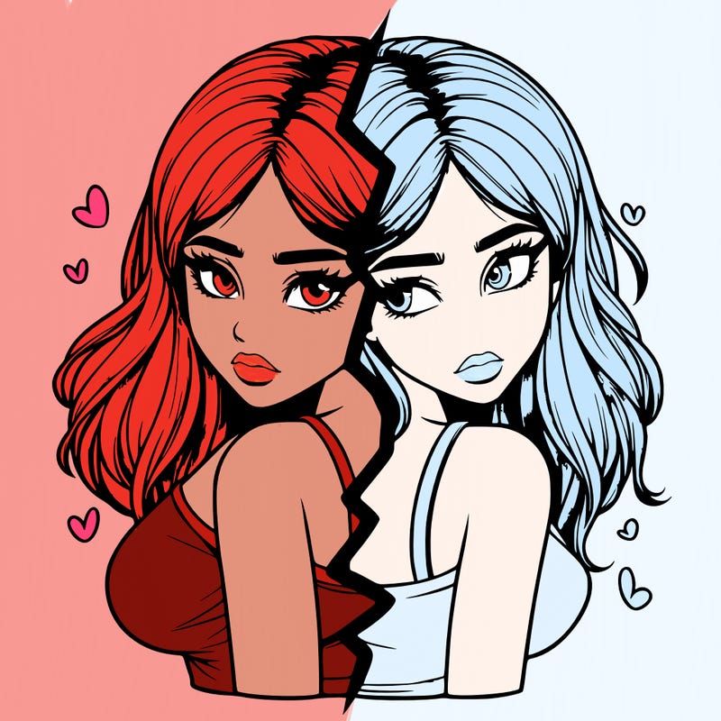 realistic girl split