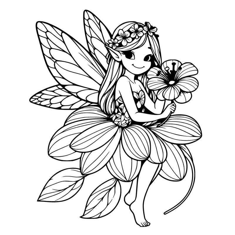 realistic flower fairy