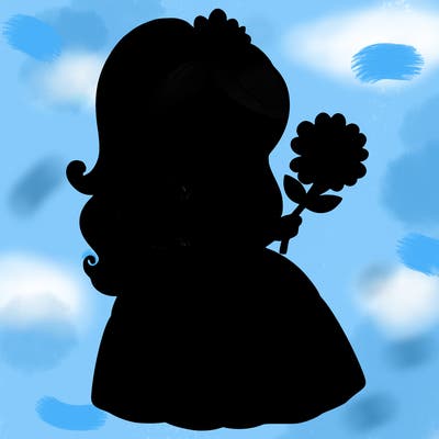 princess holding a flower