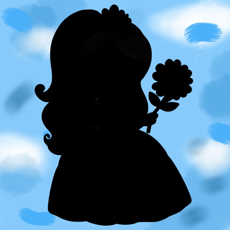 princess holding a flower