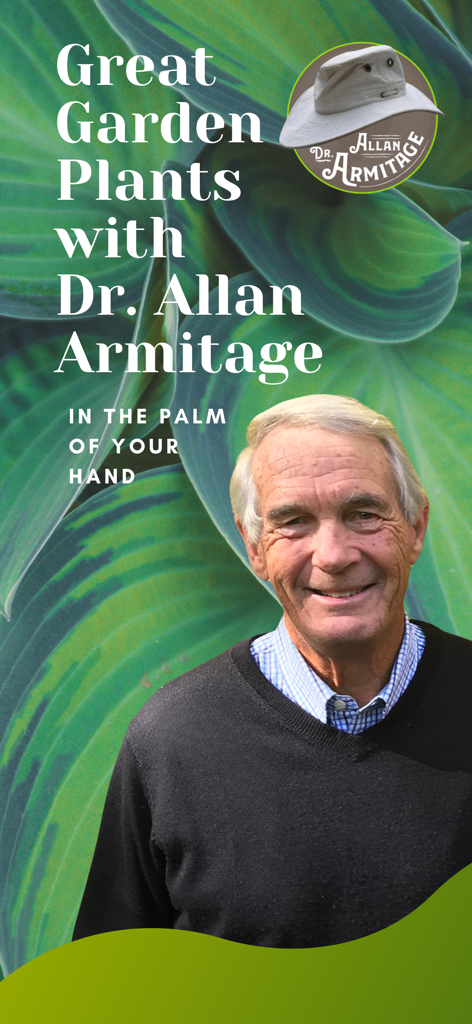 Armitage’s Great Garden Plants - Portrait of Dr Allan Armitage on the Great Garden Plants mobile app introduction screen