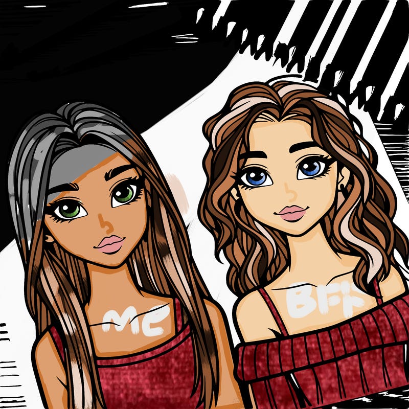 2 bff girls realistic