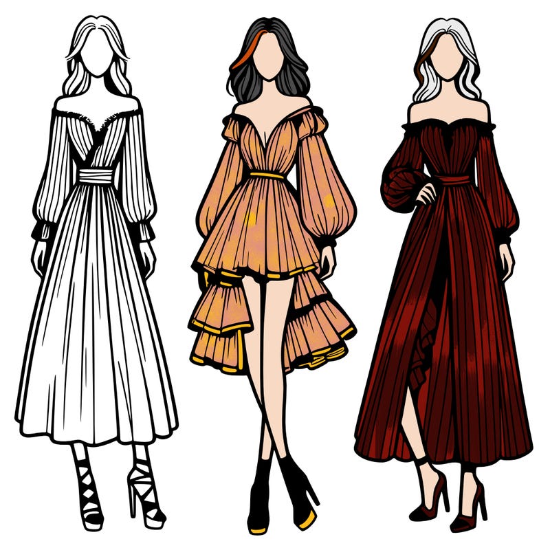 fashion models dresses