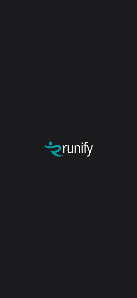 Runify - Runify running app logo on a dark background