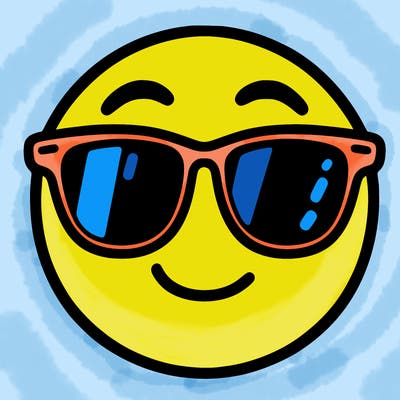 emoji with sunglasses