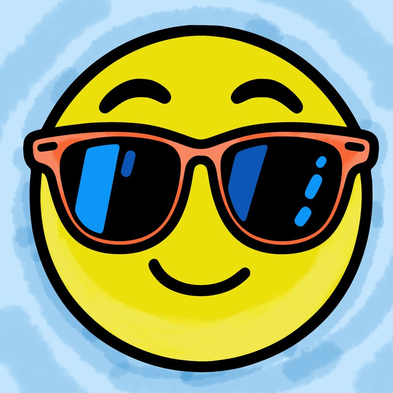 emoji with sunglasses
