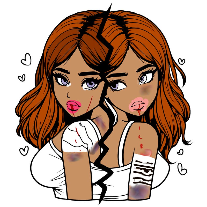 realistic girl split