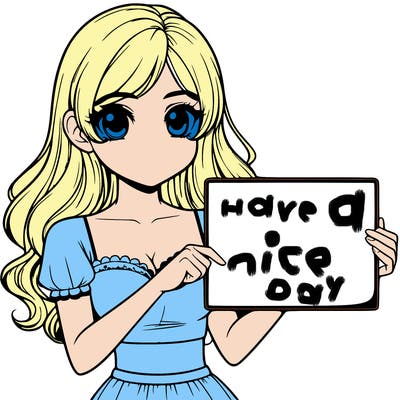 realistic pretty girl holding blank sign