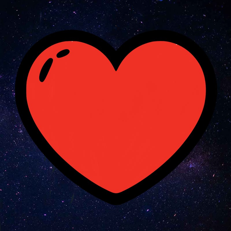 a blank heart