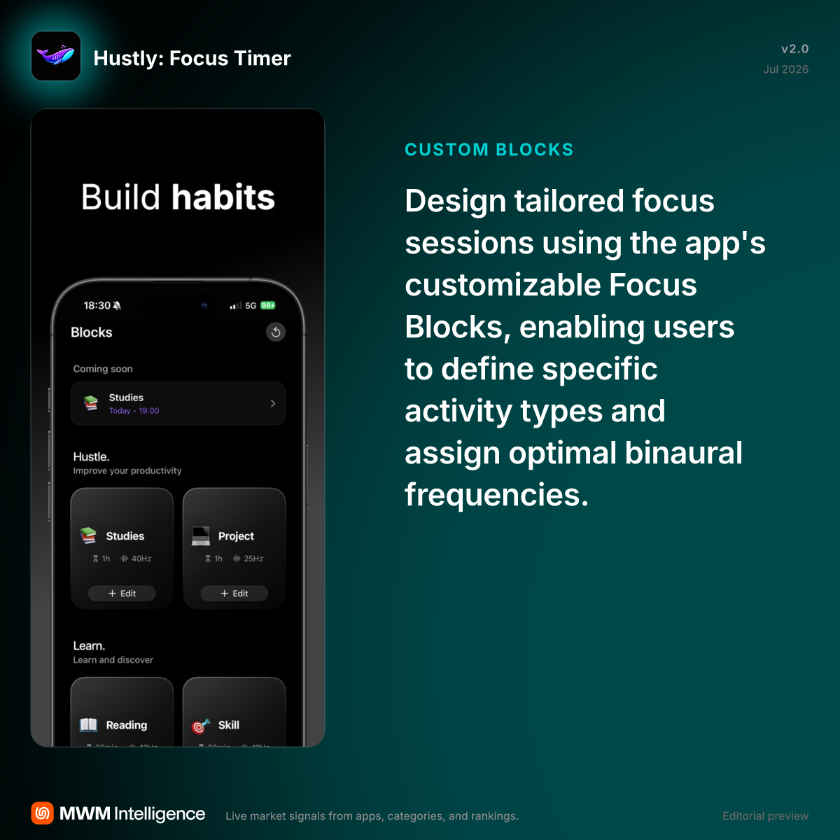 Hustly: Focus Timer - Productivity App | MWM