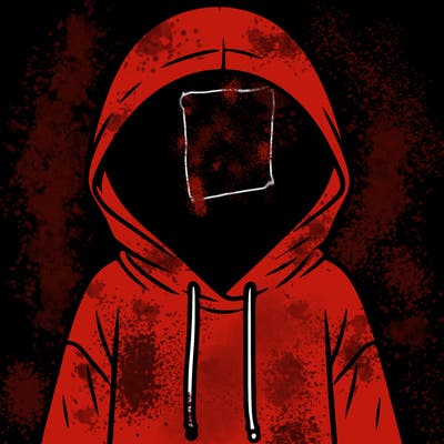 faceless girl in hoodie