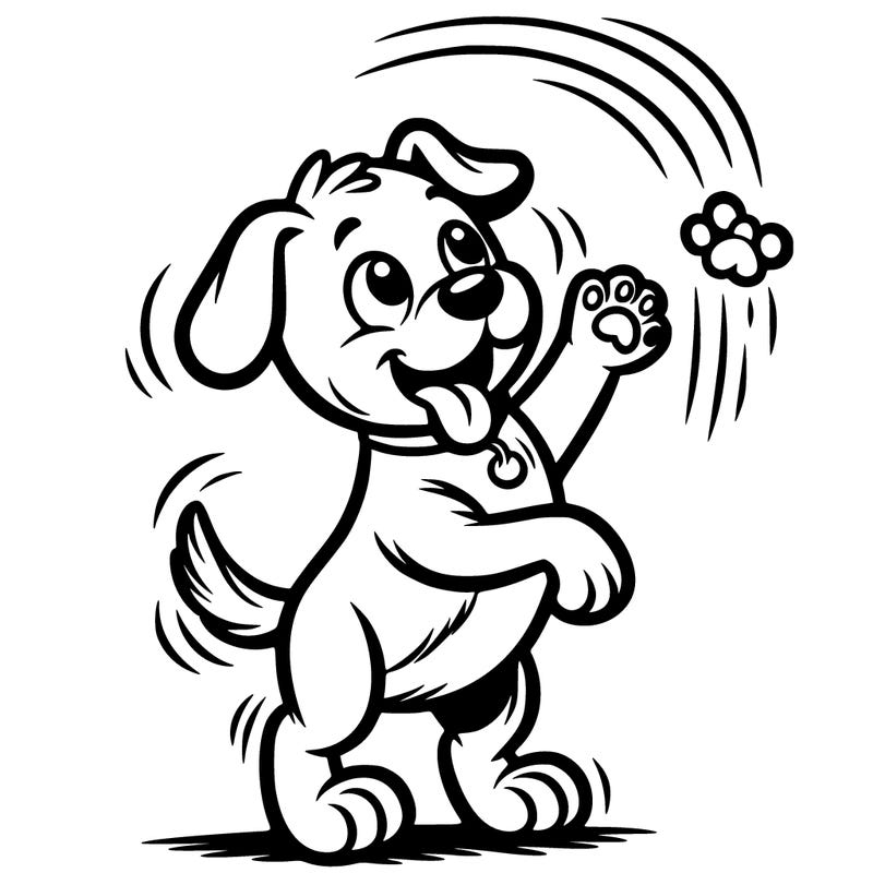 dog throwing up in the air