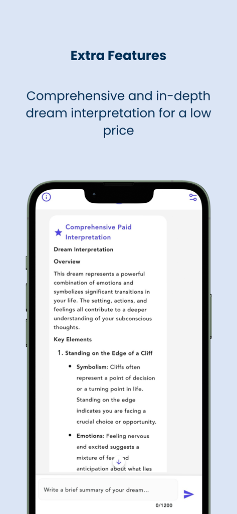 Comprehensive AI dream interpretation report on the A7lamy mobile app.