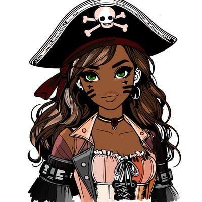 realistic pirate girl