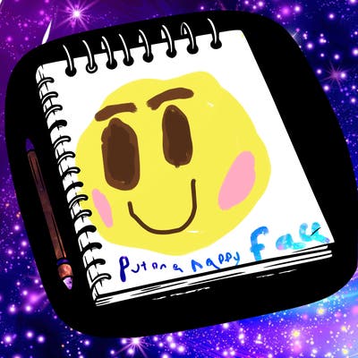 a blank sketch pad