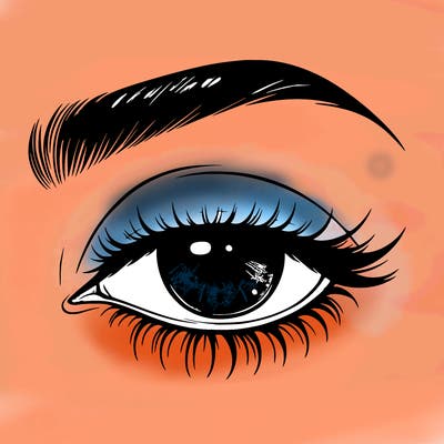 eye closed realistic