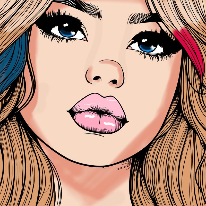 really realistic girl with lips