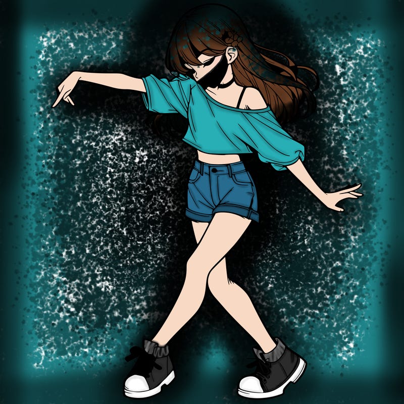realistic girl danceing