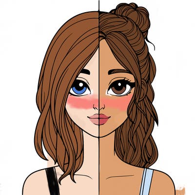 realistic girl split