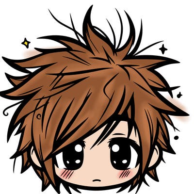 messy hair sharp eyes