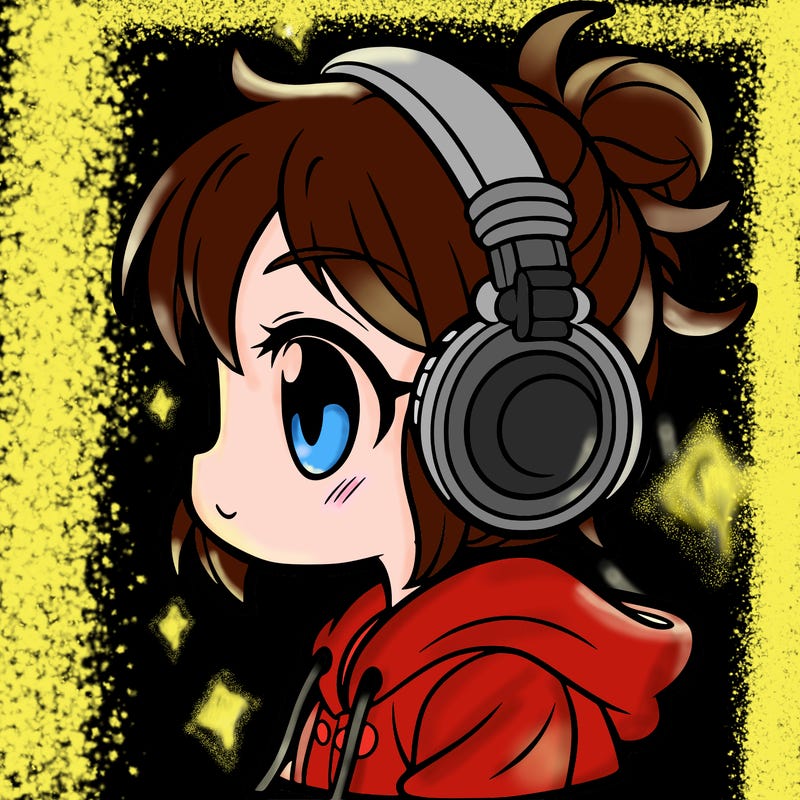 girl with headphones