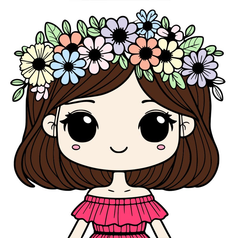 girl with flowers in her hair