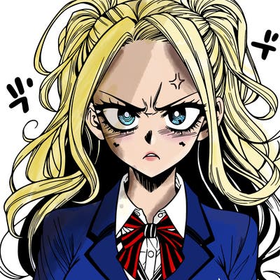 a really mad realistic manga girl