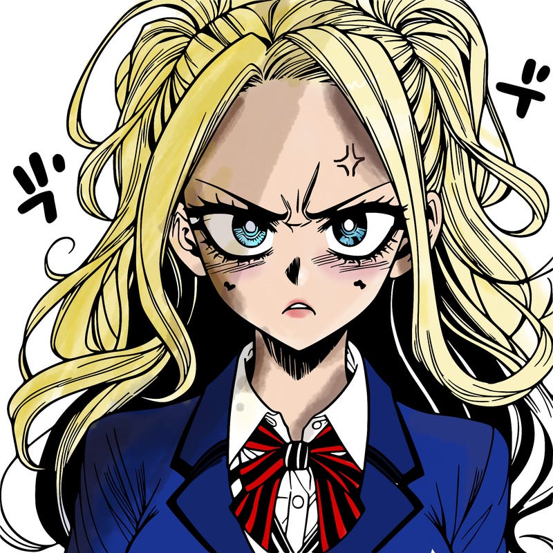 a really mad realistic manga girl