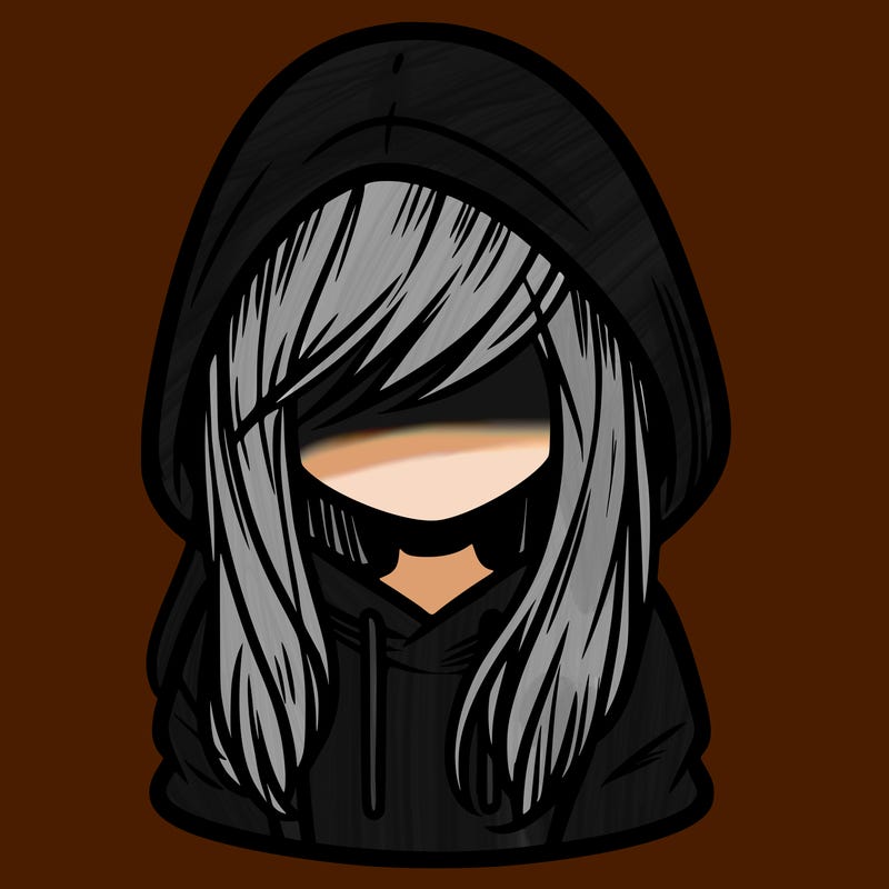 girl with hair covering her face and wearing a hoodie