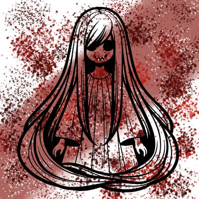 long haired girl who is possessed