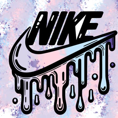 dripping nike logo