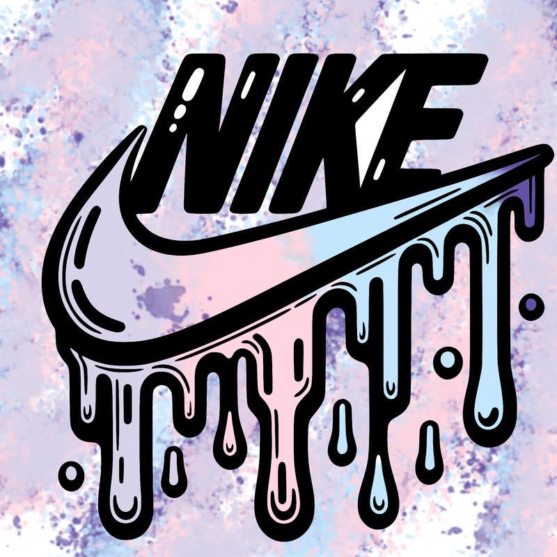 dripping nike logo
