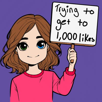 realistic girl holding up a sign