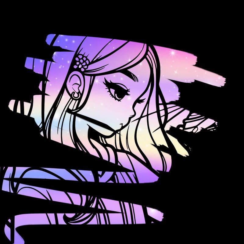 a realistic girl spray painting