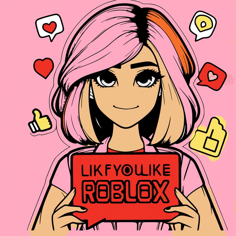 realistic girl saying like if you like roblox