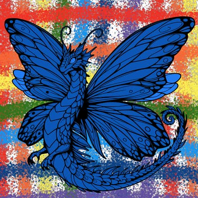 realistic butterfly dragon