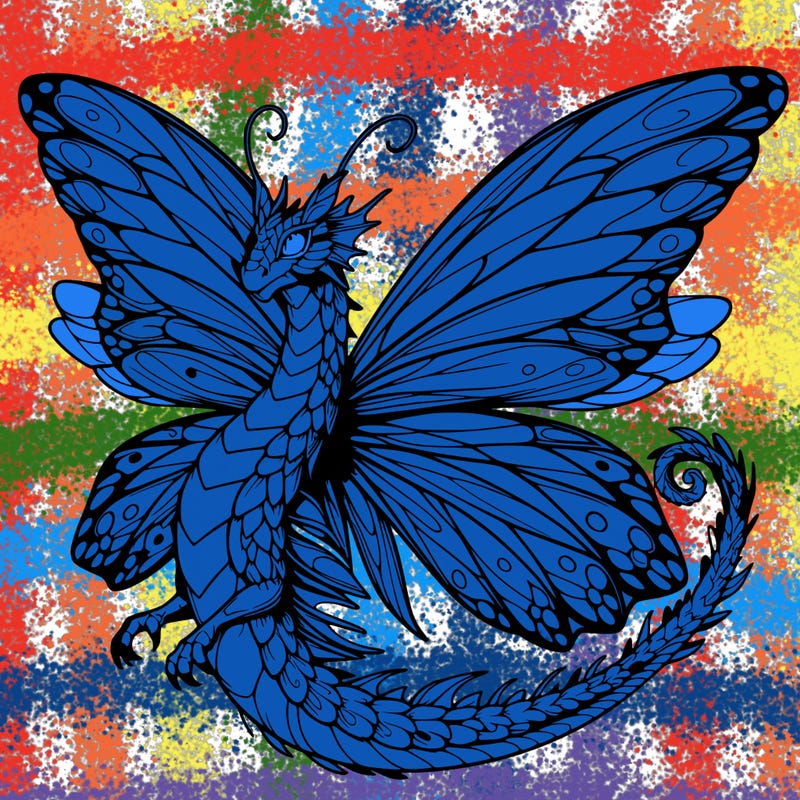 realistic butterfly dragon