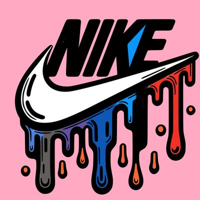 dripping nike logo