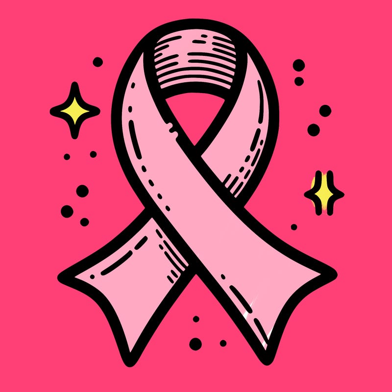 ribbon symbol of national breast cancer awareness month
