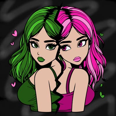 realistic girl split