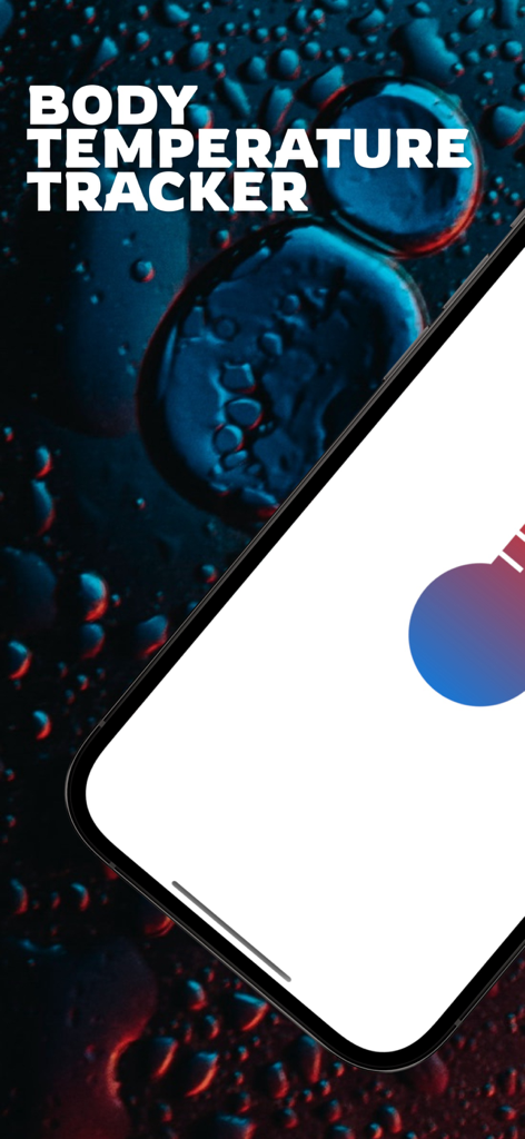 The Body Temperature Tracker app intro screen displayed on an iPhone