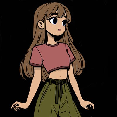 girl in a cute crop top