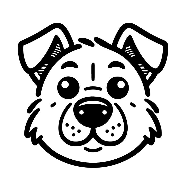 dog face not too detailed