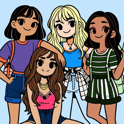 four girls best friends