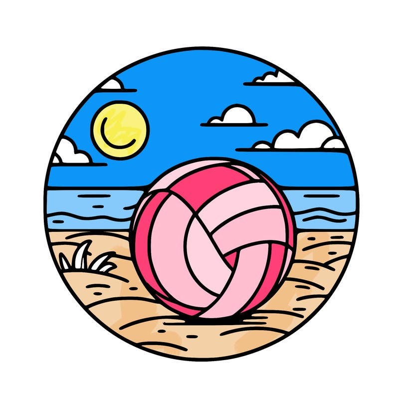 volleyball on a beach