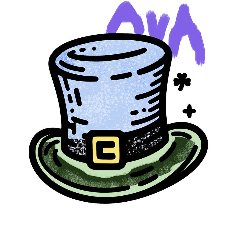 st patrick hat with thin lines