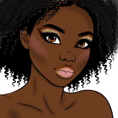 realistic black girl