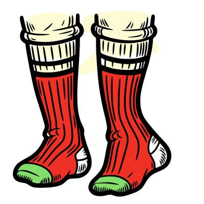 man wearing socks