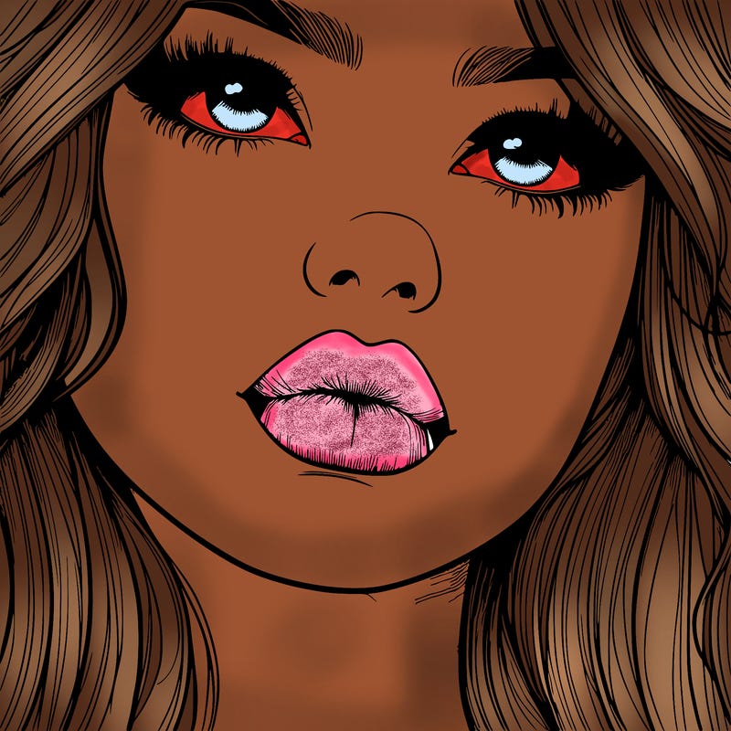 really realistic girl with lips