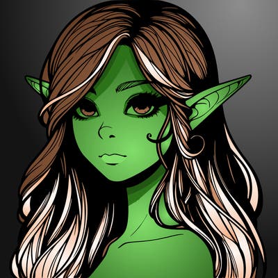 elf girl realistic dark fantasy